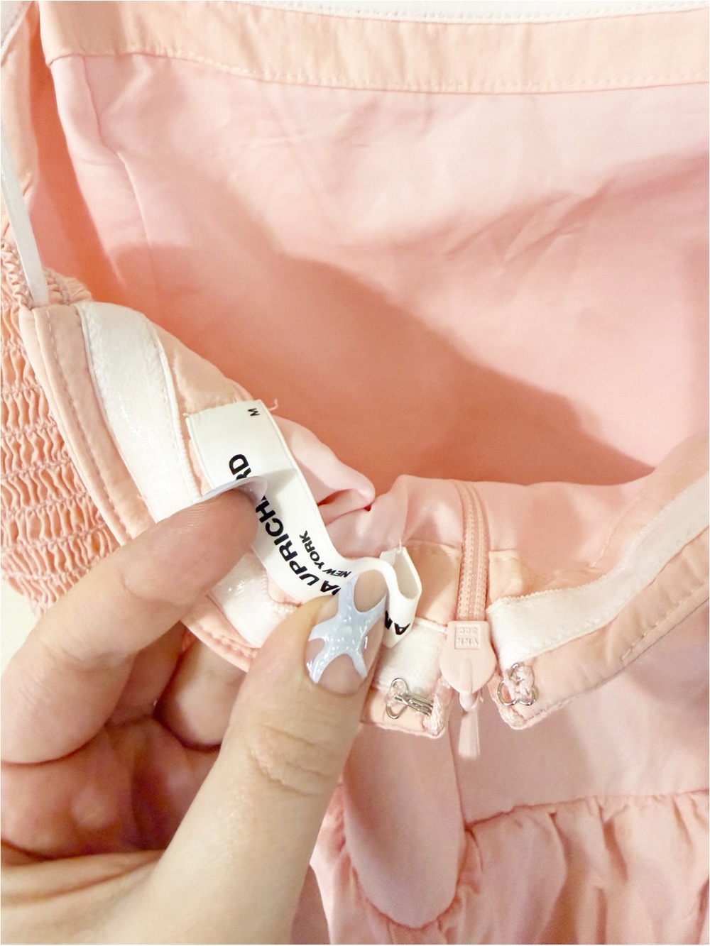 Amanda Uprichard Cherise Lace Skirt Peplum Maxi Dress in Mochi Pink Size Medium - Picture 9 of 12